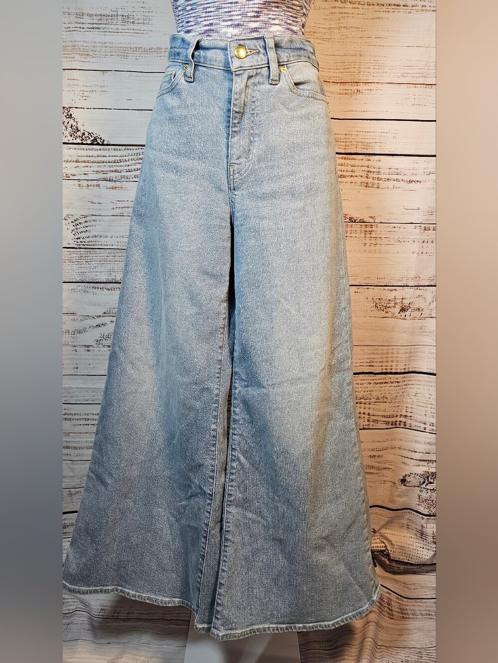 FRAME High Rise Palazzo Wide Leg Jeans Size 28 Blue Springs